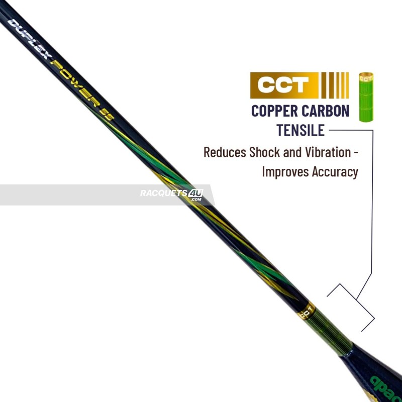 APACS Duplex Power 55 Badminton Racquet (Unstrung, Blue Glossy) APACS Duplex Power 55 Badminton Racquet (Unstrung, Blue Glossy)