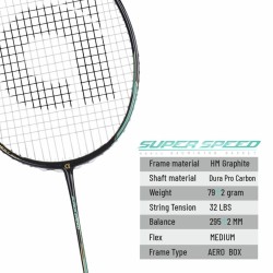 APACS Super Speed Badminton Racquet (Unstrung, Black) APACS Super Speed Badminton Racquet (Unstrung, Black)
