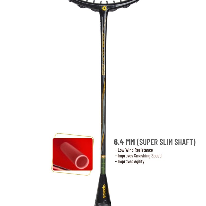 APACS Cross Court Pro Badminton Racquet (Unstrung, Black) APACS Cross Court Pro Badminton Racquet (Unstrung, Black)