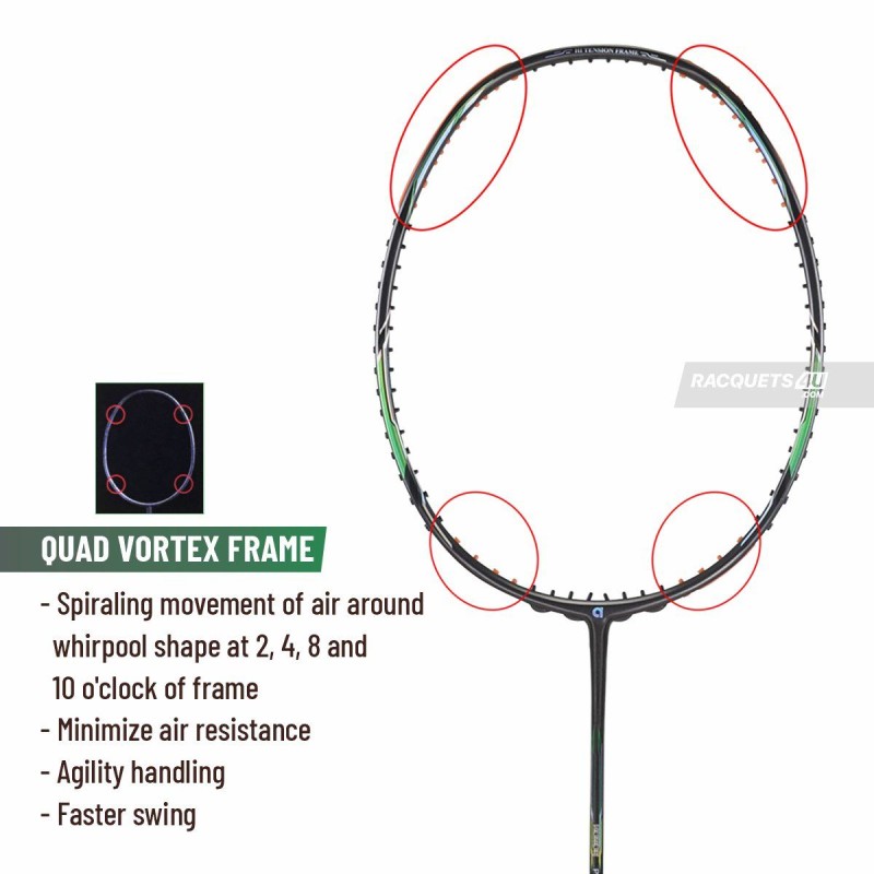 APACS Honor Pro Badminton Racquet (Unstrung, Grey/Green) APACS Honor Pro Badminton Racquet (Unstrung, Grey/Green)