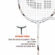 APACS Force 80 Badminton Racquet (Unstrung, White)