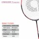 APACS Vanguard 11 Next Gen Badminton Racquet (Unstrung, Black/Red)