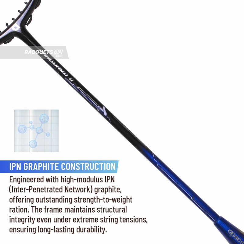 APACS Vanguard 11 Next Gen Badminton Racquet (Unstrung, Black/Royal Silver) APACS Vanguard 11 Next Gen Badminton Racquet (Unstrung, Black/Royal Silver)