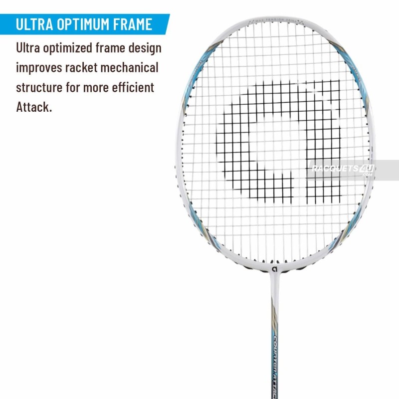 APACS Counter Attack Badminton Racquet (Unstrung, White)