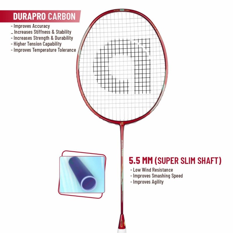 APACS Super Speed Badminton Racquet (Unstrung, Maroon) APACS Super Speed Badminton Racquet (Unstrung, Maroon)