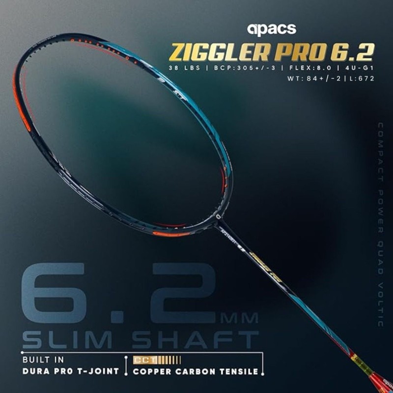 Apacs Z-Ziggler Pro 6.2 Badminton Racquet (Unstrung, Black/Red) Apacs Z-Ziggler Pro 6.2 Badminton Racquet (Unstrung, Black/Red)