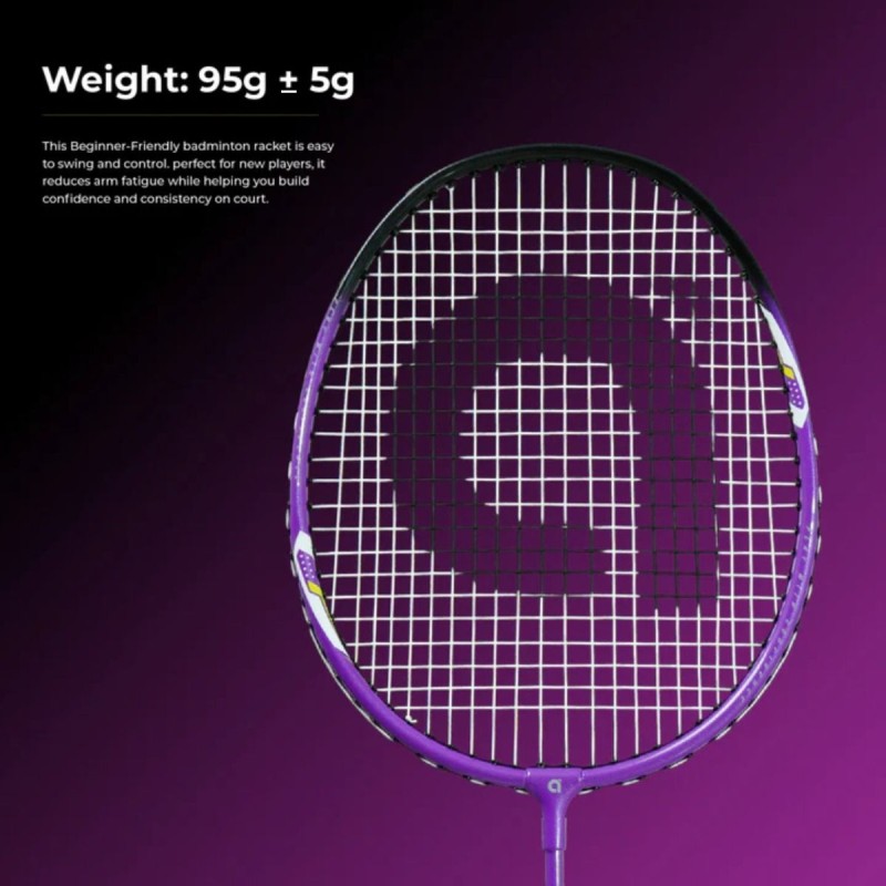 APACS Rally 313 Badminton Racquet (Strung, Purple/Black) APACS Rally 313 Badminton Racquet (Strung, Purple/Black)