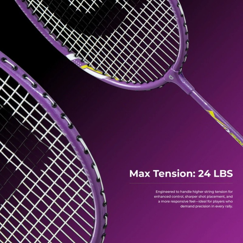 APACS Rally 313 Badminton Racquet (Strung, Purple/Black) APACS Rally 313 Badminton Racquet (Strung, Purple/Black)