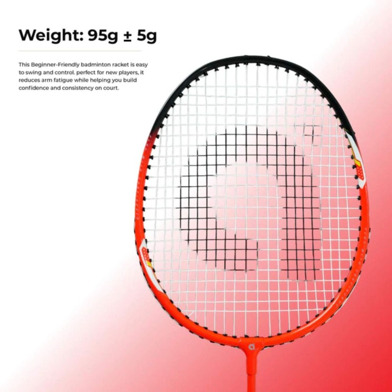 APACS Rally 313 Badminton Racquet (Strung, Red/Black) APACS Rally 313 Badminton Racquet (Strung, Red/Black)