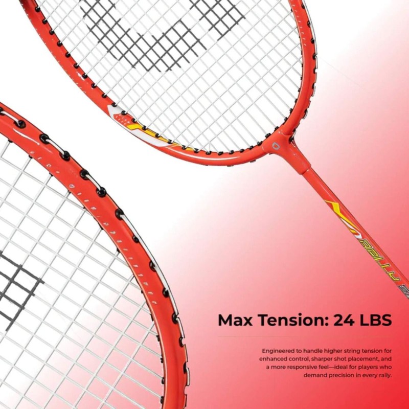 APACS Rally 313 Badminton Racquet (Strung, Red/Black) APACS Rally 313 Badminton Racquet (Strung, Red/Black)