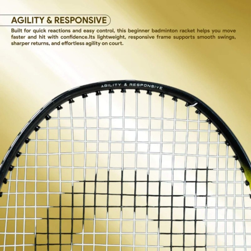 APACS Tyro 55 Badminton Racquet (Strung, Yellow/Black) APACS Tyro 55 Badminton Racquet (Strung, Yellow/Black)