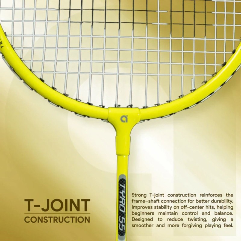 APACS Tyro 55 Badminton Racquet (Strung, Yellow/Black) APACS Tyro 55 Badminton Racquet (Strung, Yellow/Black)