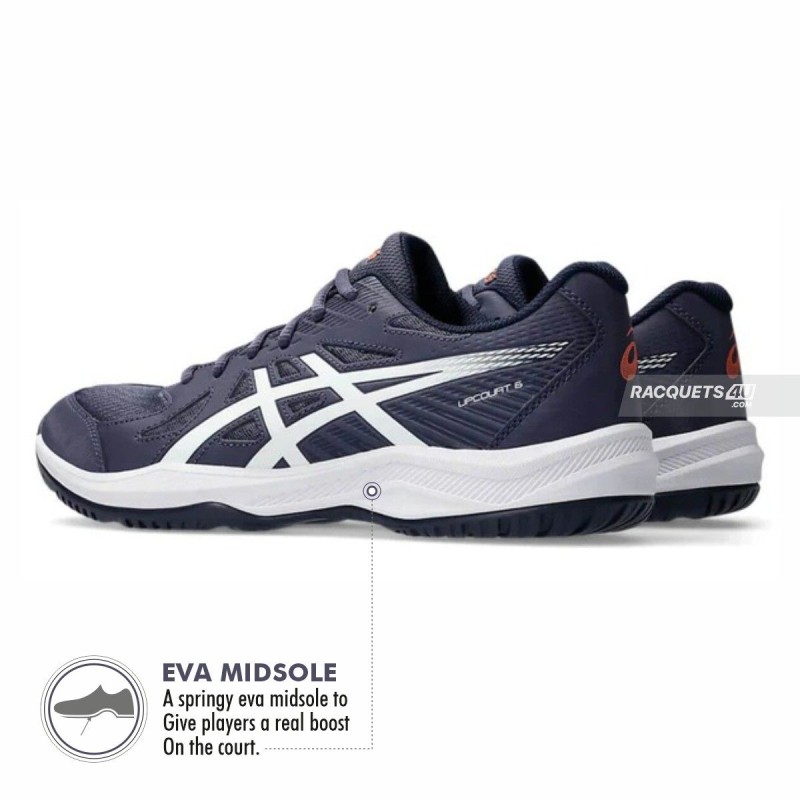 ASICS Upcourt 6 Indoor Shoes (Indigo Fog/White) ASICS Upcourt 6 Indoor Shoes (Indigo Fog/White)