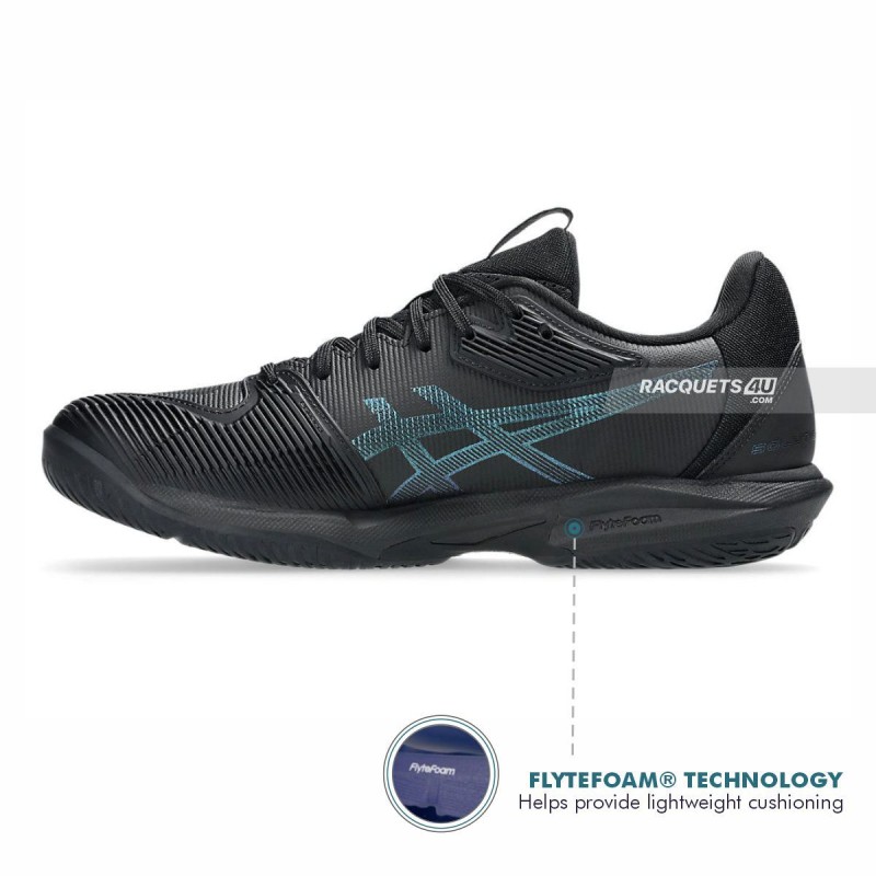 ASICS Solution Speed FF3 Night Tennis Shoes (Black/Prism Blue) ASICS Solution Speed FF3 Night Tennis Shoes (Black/Prism Blue)