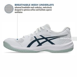 ASICS Upcourt 6 Indoor Shoes (White/Tranquil Teal) ASICS Upcourt 6 Indoor Shoes (White/Tranquil Teal)