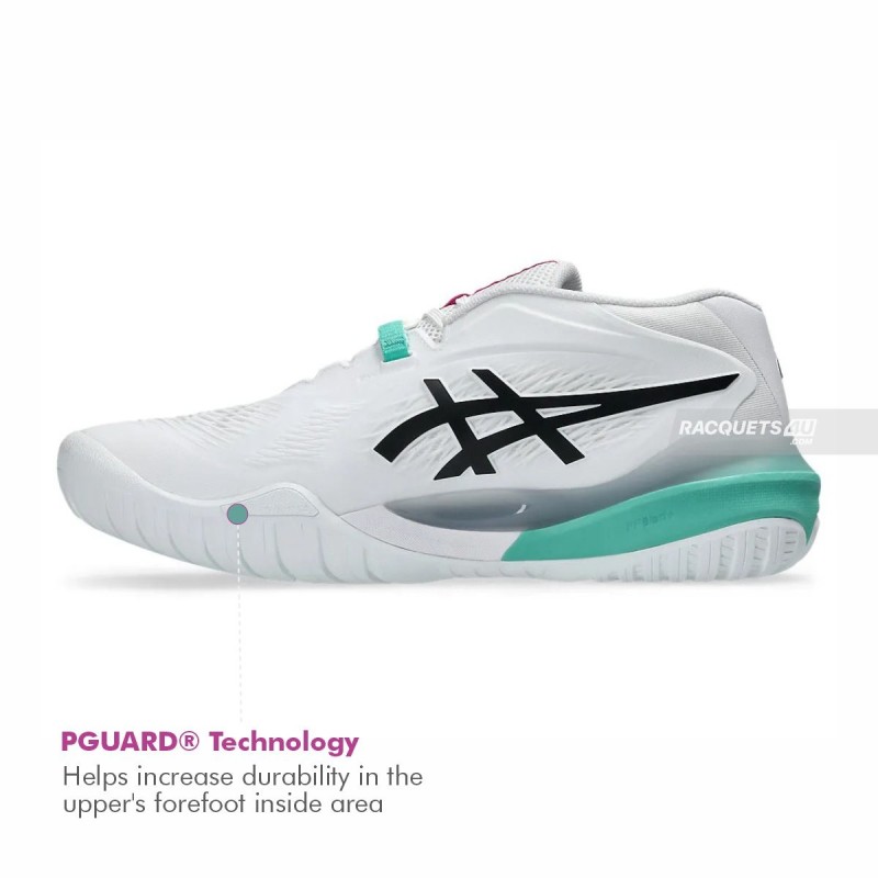 ASICS Gel-Resolution X Tennis Shoes (White/Aurora Green)