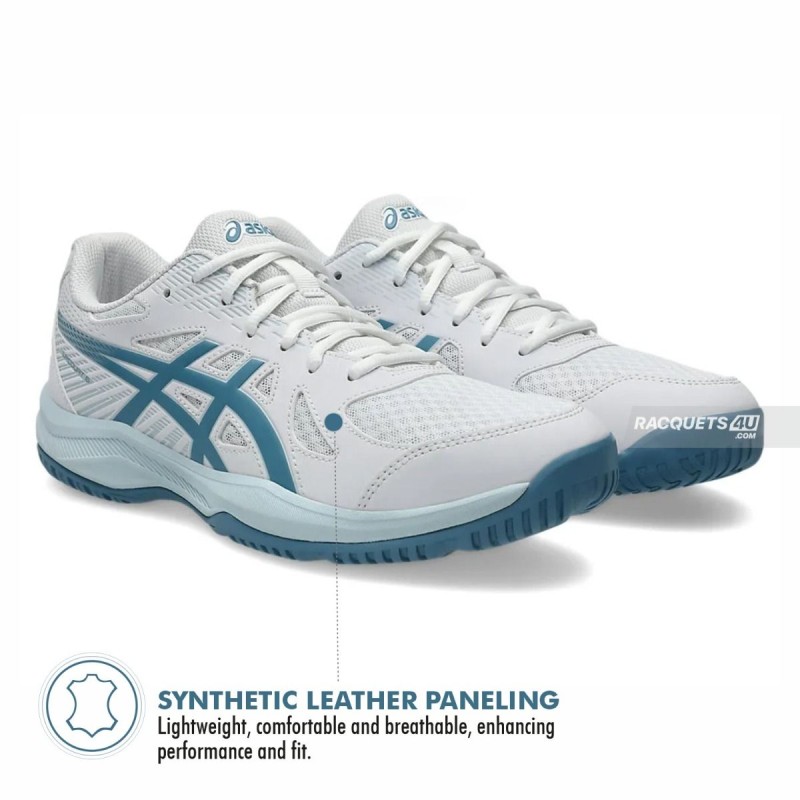 ASICS Upcourt 6 Indoor Shoes (White/Saba Blue) ASICS Upcourt 6 Indoor Shoes (White/Saba Blue)