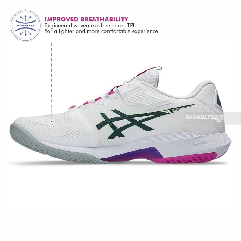 ASICS Solution Speed FF4 Tennis Shoes (White/Digital Sakura)
