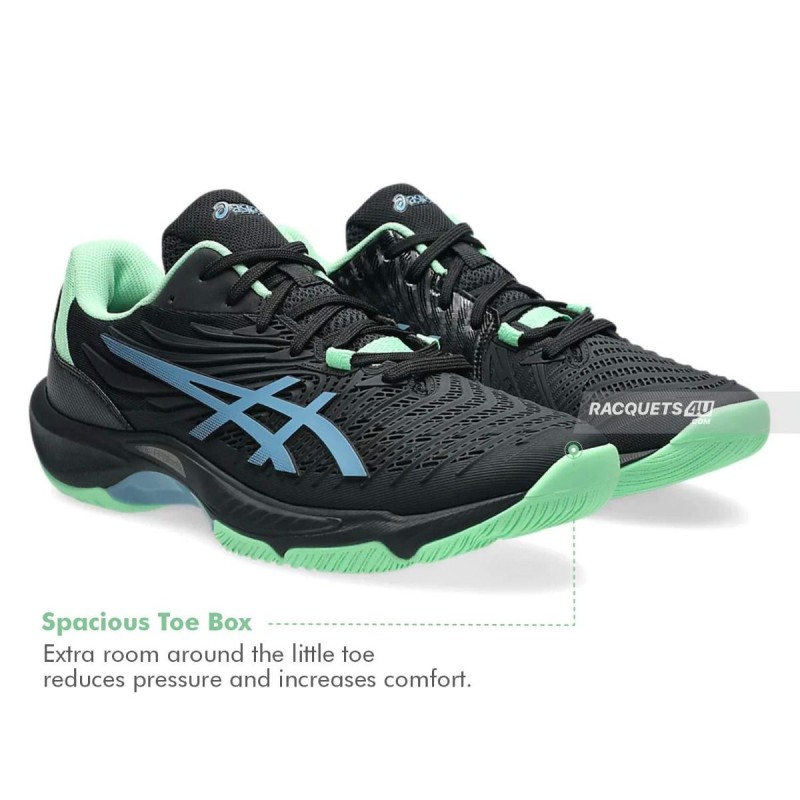 ASICS Court Control FF 4 Indoor Shoes (Black/Saba Blue)