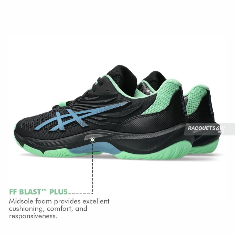 ASICS Court Control FF 4 Indoor Shoes (Black/Saba Blue)