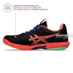 ASICS Solution Speed FF 3 Padel Shoes (Black/Vivid Coral) ASICS Solution Speed FF 3 Padel Shoes (Black/Vivid Coral)