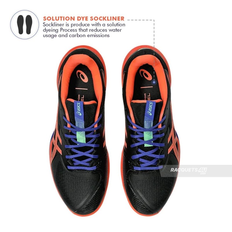 ASICS Solution Speed FF 3 Padel Shoes (Black/Vivid Coral)