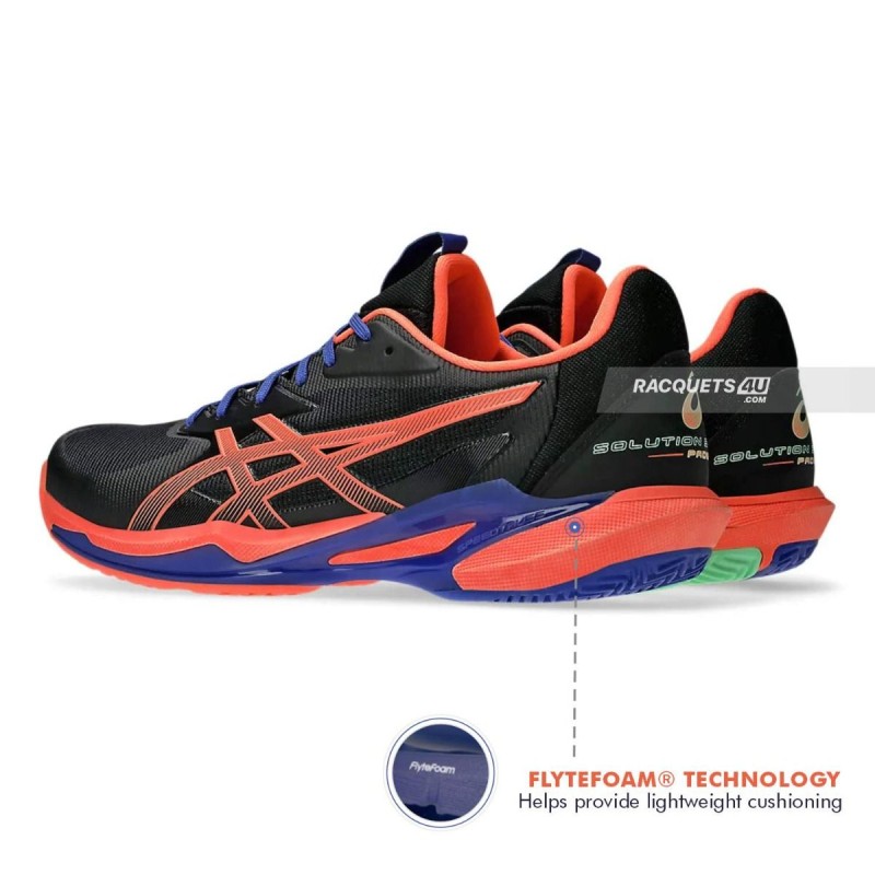 ASICS Solution Speed FF 3 Padel Shoes (Black/Vivid Coral)