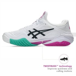 ASICS Court FF 3 Novak Tennis Shoes (White/Digital Sakura) ASICS Court FF 3 Novak Tennis Shoes (White/Digital Sakura)