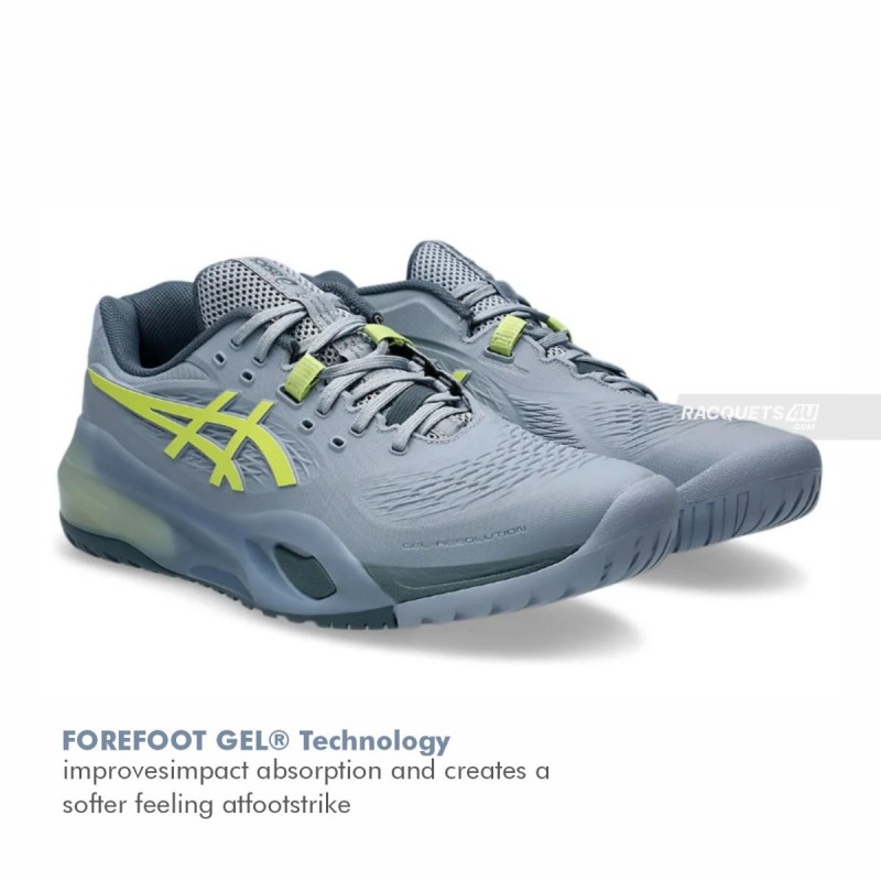 ASICS Gel-Resolution X Tennis Shoes (Grey Blue/Pistachio) ASICS Gel-Resolution X Tennis Shoes (Grey Blue/Pistachio)