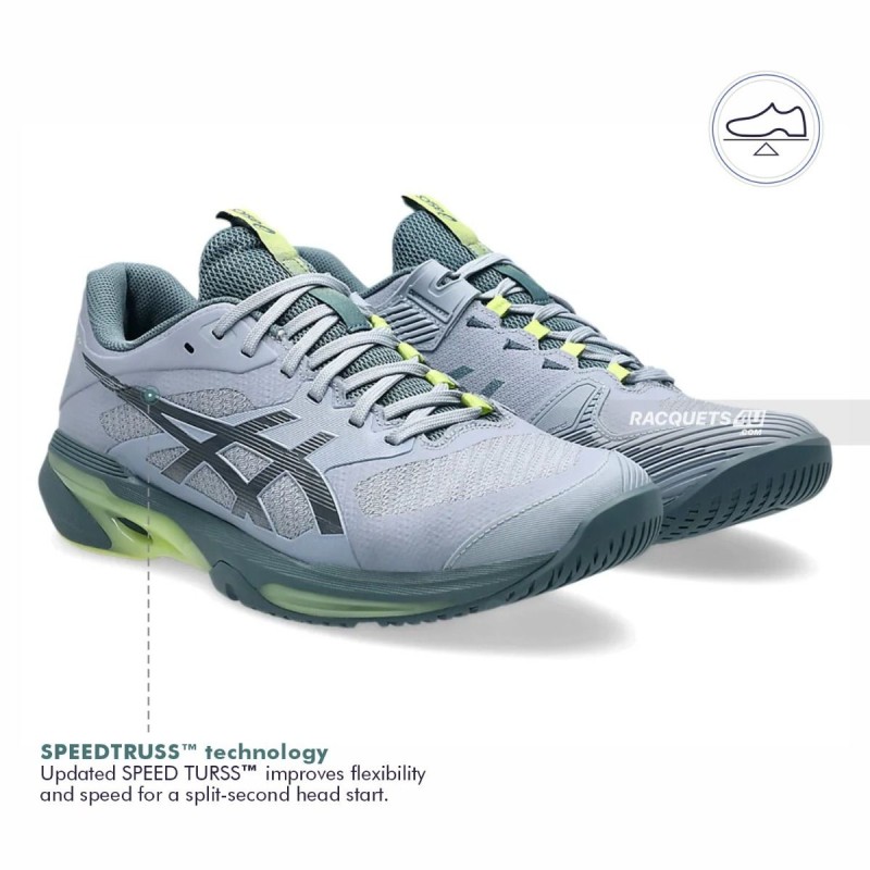 ASICS Solution Speed FF4 Tennis Shoes (Grey Blue/Ironclad) ASICS Solution Speed FF4 Tennis Shoes (Grey Blue/Ironclad)
