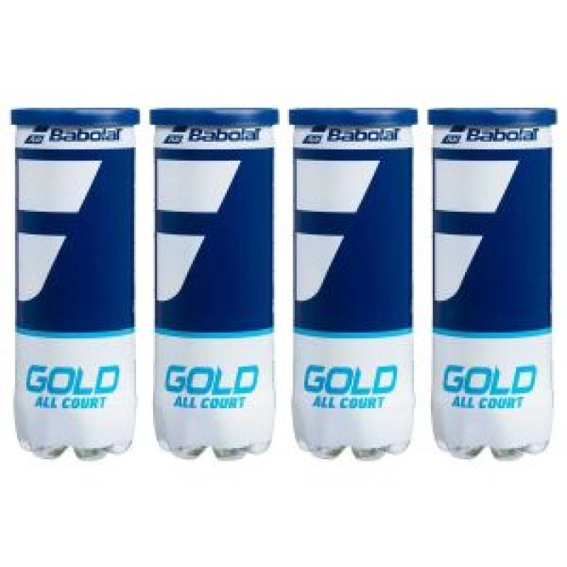 BABOLAT Gold All Court Tennis Ball Dozen (12 Balls) BABOLAT Gold All Court Tennis Ball Dozen (12 Balls)