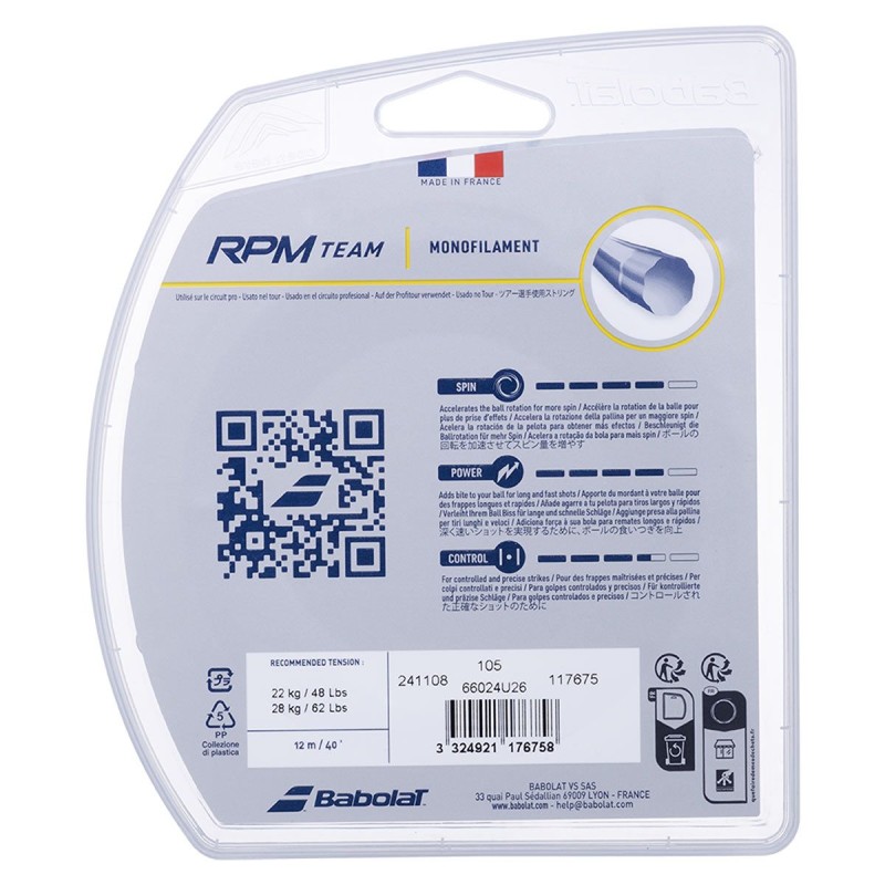 BABOLAT RPM Team Tennis String Set (16 / 1.30mm) BABOLAT RPM Team Tennis String Set (16 / 1.30mm)