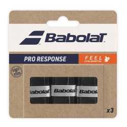 BABOLAT Pro Response Overgrip (Black, 3 pcs) BABOLAT Pro Response Overgrip (Black, 3 pcs)