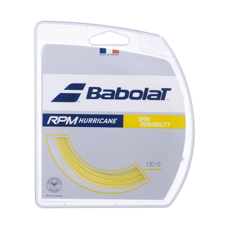 BABOLAT RPM Hurricane Tennis String Set (Yellow, 16 / 1.30mm) BABOLAT RPM Hurricane Tennis String Set (Yellow, 16 / 1.30mm)