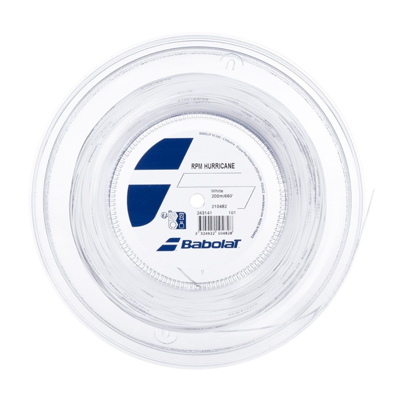 BABOLAT RPM Hurricane Tennis String Reel (16 / 1.30mm, White) BABOLAT RPM Hurricane Tennis String Reel (16 / 1.30mm, White)