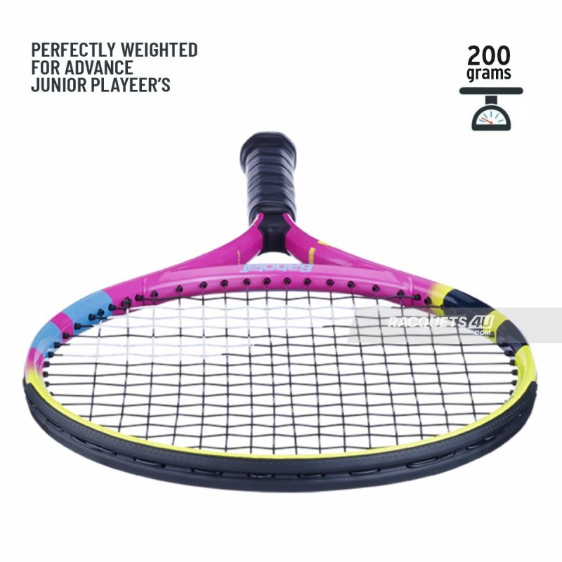 BABOLAT Nadal Junior 23 S Tennis Racquet (Yellow/Pink/Blue, Strung) BABOLAT Nadal Junior 23 S Tennis Racquet (Yellow/Pink/Blue, Strung)