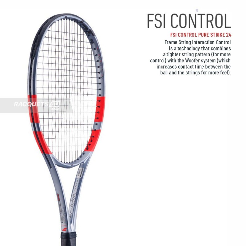 BABOLAT Pure Strike Team 4th Gen Tennis Racquet (Grey/Flue Red, Unstrung) BABOLAT Pure Strike Team 4th Gen Tennis Racquet (Grey/Flue Red, Unstrung)