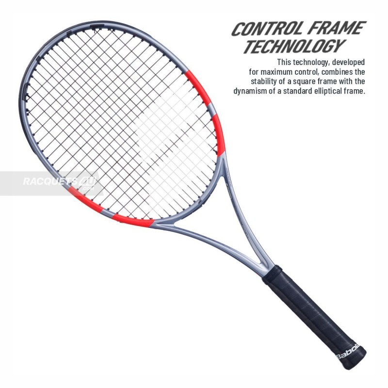 BABOLAT Pure Strike Lite 4th Gen Tennis Racquet (Grey/Flue Red, Unstrung) BABOLAT Pure Strike Lite 4th Gen Tennis Racquet (Grey/Flue Red, Unstrung)