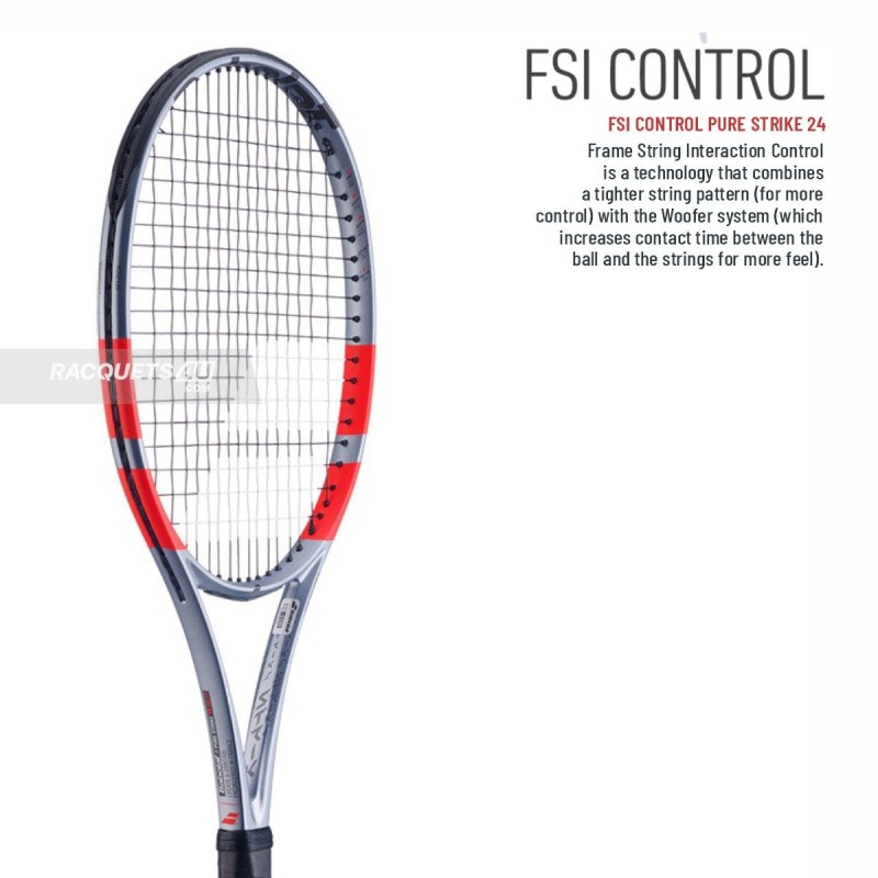 BABOLAT Pure Strike Lite 4th Gen Tennis Racquet (Grey/Flue Red, Unstrung) BABOLAT Pure Strike Lite 4th Gen Tennis Racquet (Grey/Flue Red, Unstrung)