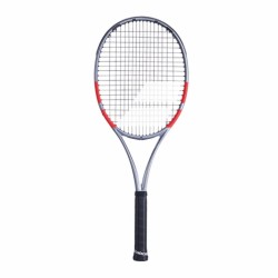 BABOLAT Pure Strike Lite 4th Gen Tennis Racquet (Grey/Flue Red, Unstrung)