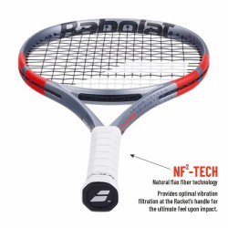 BABOLAT Pure Strike 100 4th Gen Tennis Racquet (Grey/Flue Red, Unstrung) BABOLAT Pure Strike 100 4th Gen Tennis Racquet (Grey/Flue Red, Unstrung)