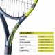 BABOLAT Aero Junior 25 Tennis Racquet (Grey/Flue/Yellow, Strung) BABOLAT Aero Junior 25 Tennis Racquet (Grey/Flue/Yellow, Strung)