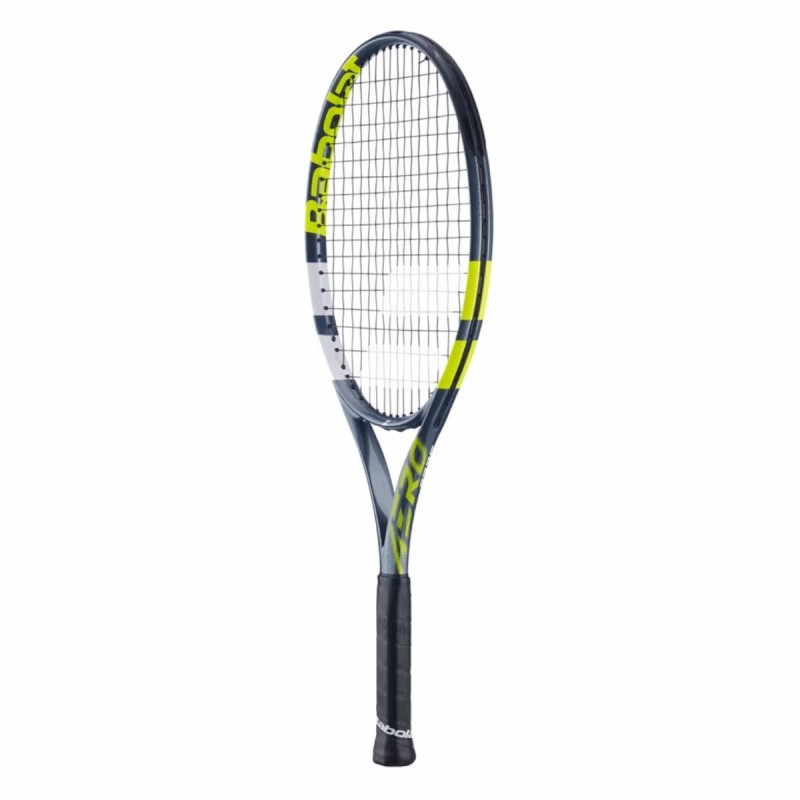 BABOLAT Aero Junior 25 Tennis Racquet (Grey/Flue/Yellow, Strung) BABOLAT Aero Junior 25 Tennis Racquet (Grey/Flue/Yellow, Strung)