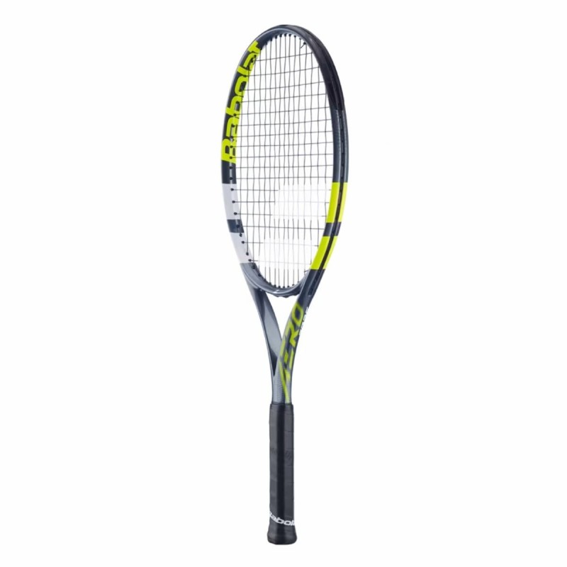 BABOLAT Aero Junior 26 Tennis Racquet (Grey/Flue/Yellow, Strung) BABOLAT Aero Junior 26 Tennis Racquet (Grey/Flue/Yellow, Strung)
