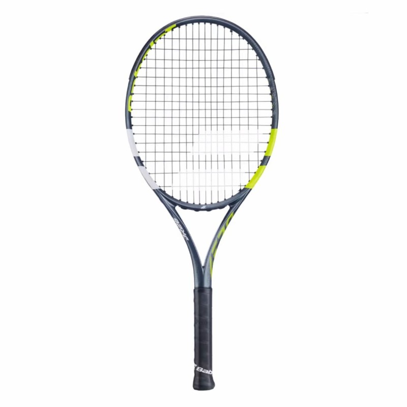 BABOLAT Aero Junior 26 Tennis Racquet (Grey/Flue/Yellow, Strung) BABOLAT Aero Junior 26 Tennis Racquet (Grey/Flue/Yellow, Strung)