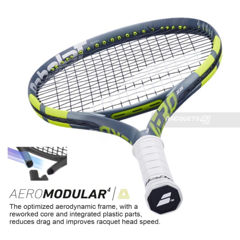 Babolat Pure Aero Junior 26 Gen 9 Tennis Racquet  (Grey/Flue/Yellow)
