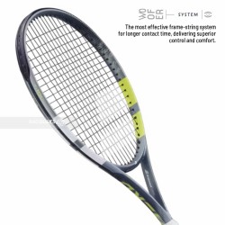 BABOLAT Evo Aero Lite Gen 2 Tennis Racquet (Grey/Fl/Yellow, Unstrung)