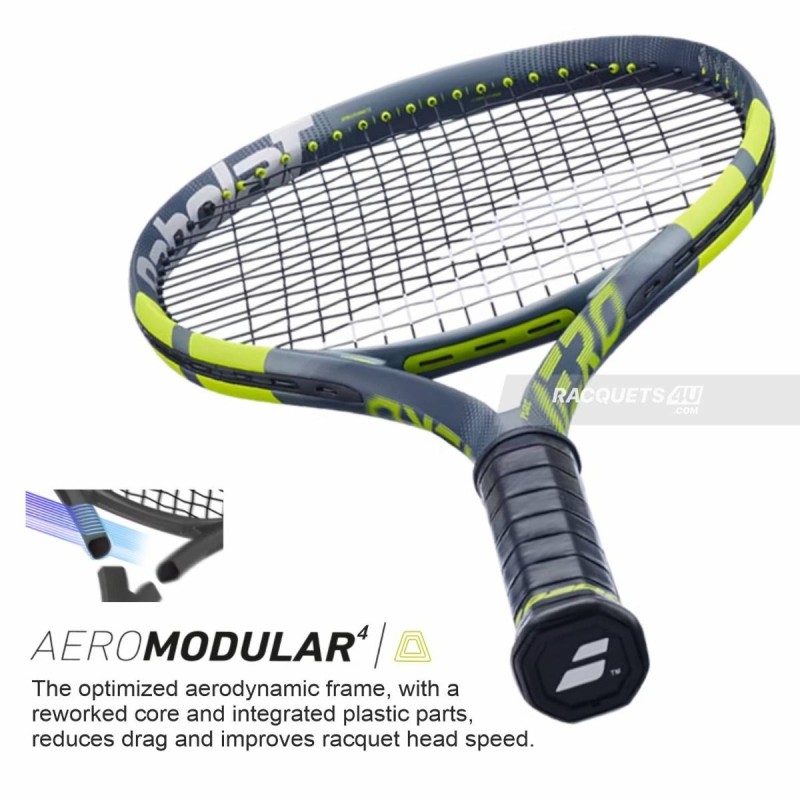BABOLAT Pure Aero Gen 9 Tennis Racquet (Grey/Flue/Yellow, Unstrung)