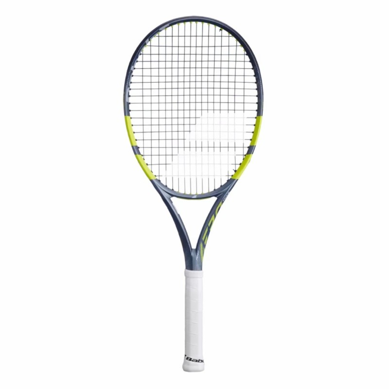 BABOLAT Pure Aero Team Gen 9 Tennis Racquet (Grey/Flue/Yellow, Unstrung)