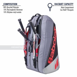 BABOLAT RH9 Pure Strike 2026 Tennis Kit Bag (Carbon Grey) BABOLAT RH9 Pure Strike 2026 Tennis Kit Bag (Carbon Grey)